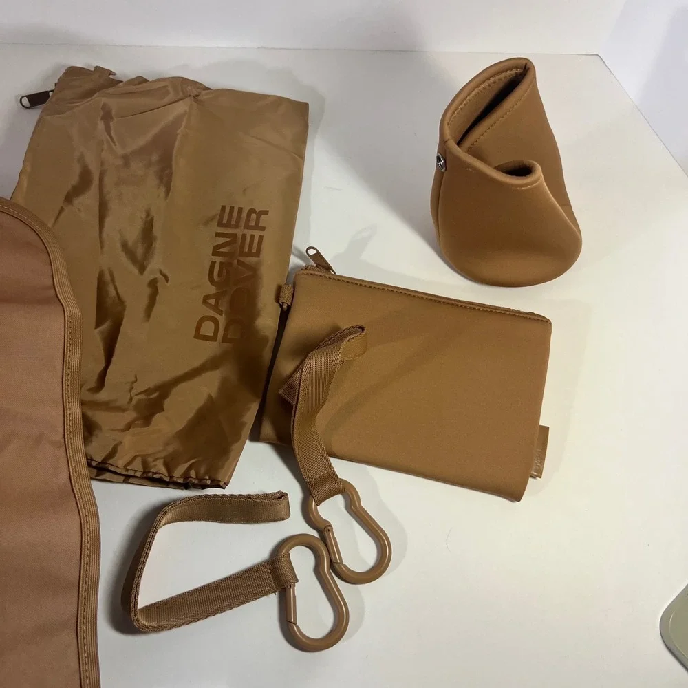 Dagne Dover Indi Neoprene Diaper Bag Backpack Camel Laptop Travel Bag Dust Bag